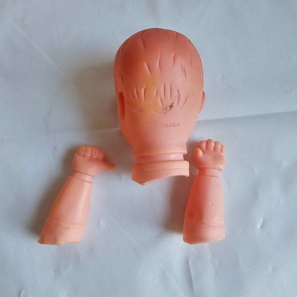 Fibre Craft Baby Doll Face Hands Puppet Vintage - Picture 2 of 3